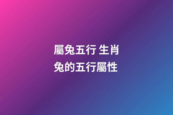 屬兔五行 生肖兔的五行屬性-第1張-觀點-玄機派